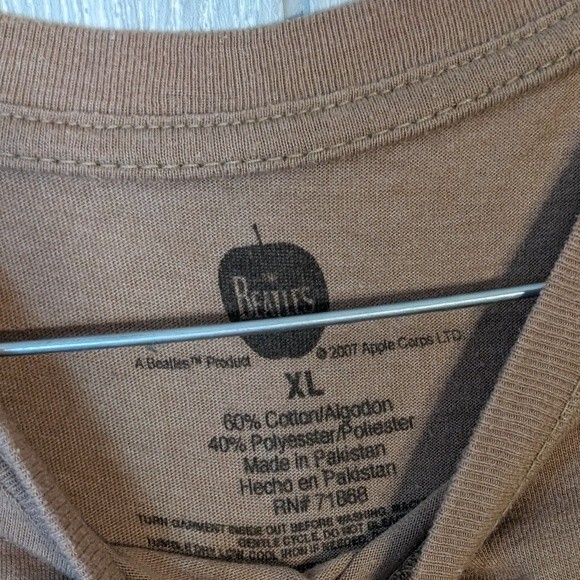 The Beatles Brown Women's Baby Doll Tee EUC SZ XL - Picture 3 of 4